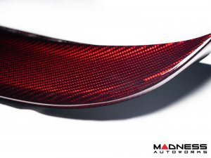 FIAT 500 Roof Spoiler - Carbon Fiber - ABARTH Style - Red Candy